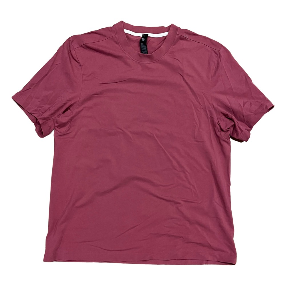 Lululemon Fundamental T-Shirt Mens Medium Pink Short Sleeve Crewneck Classic Fit